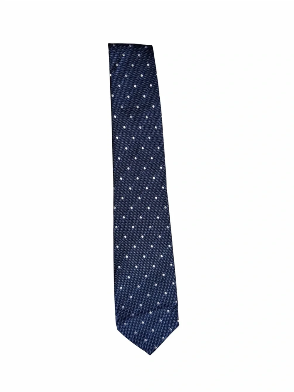 Tom Ford Navy Blue Polka Dot Silk Tie